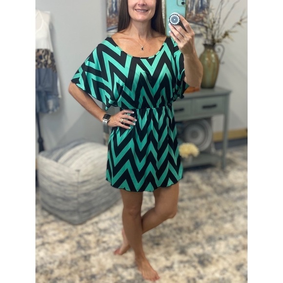 Chevron Zig Zag Dolman Dress 961495 - Picture 1 of 7
